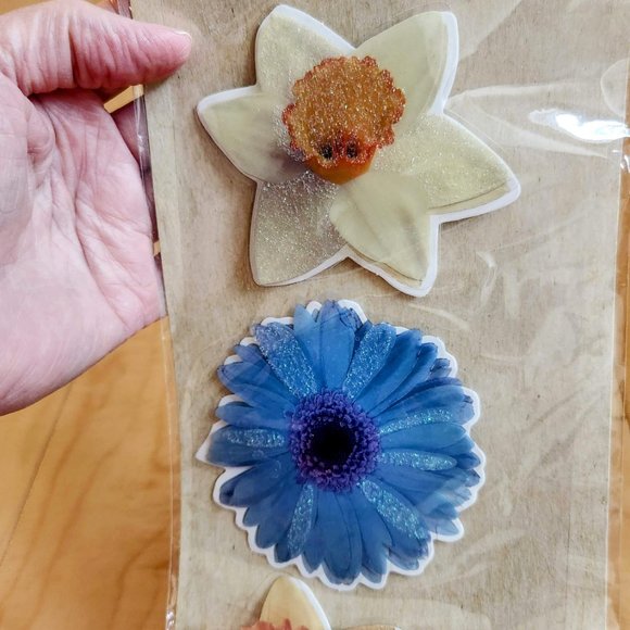 x2 Crafter's Square Stickers Autocollant Butterflies & Flowers Large Bundle lot - Picture 3 of 16